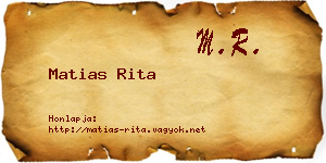 Matias Rita névjegykártya